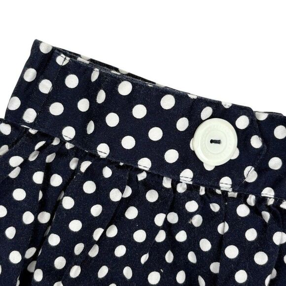 Modcloth Navy Polka Dot A-Line Knit Skirt Nautical Flirty Girly Date Night M - Picture 5 of 16